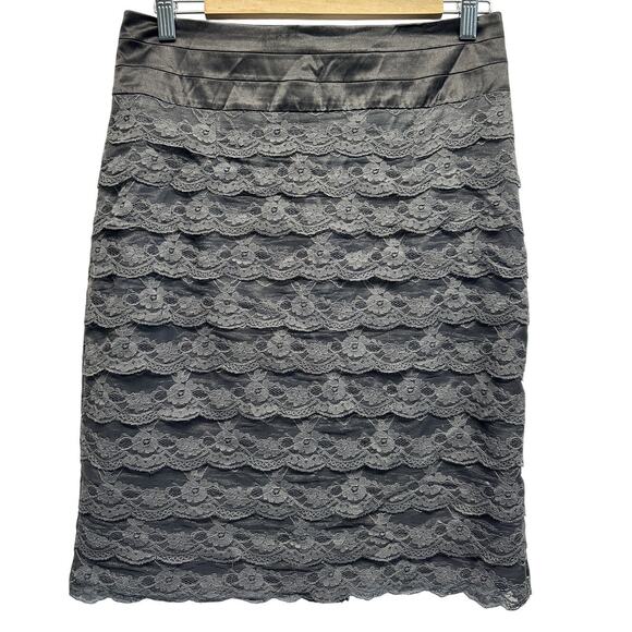 H&M Black Lace Pencil Skirt – Chic Romantic Y2K Officecore Whimsigoth - Picture 1 of 10